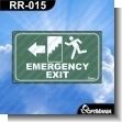 RR-015: Premade Sign - Left Emergency Exit