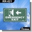 RR-021: Premade Sign - Left Emergency Exit Version 02