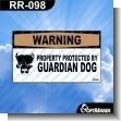 Premade Sign - PROPERTY PROTECTED BY GUARDIAN DOG