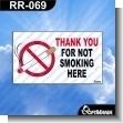Premade Sign - THANK YOU FOR NOT SMOKING HERE