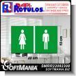 SMRR22092308: Premade PVC 3 Millimeters Text Unisex Bathroom Advertising Sign for Doctor Office brand Rapirotulos Dimensions 10.6x5.1 Inches