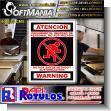 SMRR23091618: Iron Sheet with Cut Vinyl Lettering with Text Do not Enter Without Authorization Advertising Sign for Pizza Shop brand Softmania Rotulos Dimensions 23.6x31.5 Inches