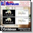 BUSINESS CARDS DOUBLE SIDED WITH TEXT CAPELETTI, INTERIOR DESIGNER ADVERTISING SIGN FOR ARCHITECTS OFFICE BRAND RAPIROTULOS DIMENSIONS 3.5X2 INCHES