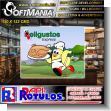 SMRR23090411: Pvc 3 Millimeters with Full Color Printing with Text Deligustos Express Advertising Sign for Fried Chicken Restaurant brand Softmania Rotulos Dimensions 59.1x48 Inches