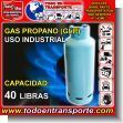 PROPANE_GLP_40: Refill for Industrial Use Propane Gas (lpg) - 40 Pounds Cylinder