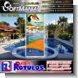 Rotulo Publicitario Banner Roller up Impresion Full Color con Texto Villa Creole para Hotel marca Softmania Ads de Dimensiones 0.8x1.8 Metros