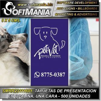 SMRR23111601:    Business Cards with Text Pet and Vet, Veterinary Clinic Commercial Stationery for Veterinary Clinic brand Softmania Advertising Dimensions 3.5x2 Inches
