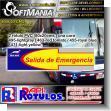 SMRR23102517: Pvc Plastic 3 Millimeters with Cut Vinyl Lettering with Text Emergency Exit Advertising Material for Bus Company brand Softmania Rotulos Dimensions 31.5x7.9 Inches