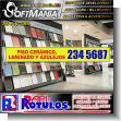 SMRR23090321: Metal Billboard with Tubular Structure and Full Color Printing with Text Ceramic Floor, Laminate Tiles Advertising Sign for Tile and Flooring Store brand Softmania Rotulos Dimensions 9.8x1.3 Foot