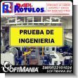 SMRR22101024: Floor Graphic Adhesive with Text Engineering Test Advertising Sign for Industrial Factory of Plastic Products brand Rapirotulos Dimensions 11x3.9 Inches