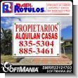 SMRR22121703: Full Color Banner with Metal Holes to Tie with Text Owners Rent Houses Advertising Sign for Real Estate brand Rapirotulos Dimensions 24.4x18.1 Inches