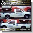 Advertising for Company Vehicle Fleet Double Sided with Text Equipment for Points of Sale Pickup Advertising Sign for Computer Equipment Store brand Softmania Ads Dimensions 13.1x4.9 Foot