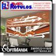 SMRR22111809: Large Format Wall Mural Sticker with Text Arte Moderno Corporativo Advertising Sign for Administrative Office brand Rapirotulos Dimensions 27.2x8.9 Foot