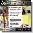 SIGN24042315: Pvc 3 Millimeters with Full Color Printing with Text Warning, This Lift Only Authorized Personnel Advertising Material for Factory of Cleaning Products brand Softmania Ads Dimensions 15.7x25.6 Inches