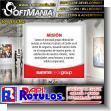 White Acrylic 3 Millimeters Full Color Printed with Text Mission of the Editorial Group Advertising Sign for Marketing Agency brand Softmania Rotulos Dimensions 19.7x17.7 Inches