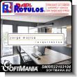 SMRR22103104: White Acrylic 3 Millimeters with Cut Vinyl Lettering with Text Architectural Services Advertising Sign for Architects Office brand Rapirotulos Dimensions 39.4x7.9 Inches