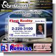 SMRR23100309: 30 Micron Magnetic for Vehicle Printing Full Color Double Sided with Text First Realty Pacific Beach Properties - Mercedes Advertising Sign for Real Estate brand Softmania Rotulos Dimensions 24x11.8 Inches
