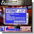 SMRR23113014: Iron Sheet with Full Color Adhesive Vinyl Labeling with Text Internet of High Speed Advertising Sign for Internet Cafe brand Softmania Advertising Dimensions 46.5x32.7 Inches