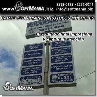 Cartelera Luminosa de Rotulos Multiples