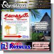 SMRR24012981: Iron Sheet with Full Color Adhesive Vinyl Labeling with Text Samasati Nature Retreat Advertising Material for Spa Salon brand Softmania Ads Dimensions 70.9x70.9 Inches