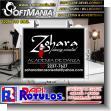 SMRR24012936: Metal Sheet of Iron with Aluminum Frame Double Sided with Text Zohara, Oriental Dance Advertising Sign for Dance Academy brand Softmania Advertising Dimensions 48x39.4 Inches