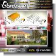 Iron Sheet with Full Color Adhesive Vinyl Labeling with Text 3d Perspective of Construction Project Advertising Sign for Church brand Softmania Ads Dimensions 62.2x23.6 Inches