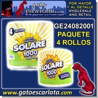 Lee el articulo completo PAPEL HIGIENICO SOLARE 1000 HOJAS PAQUETE DE 4 ROLLOS