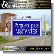 SIGN24042305: Pvc 3 Millimeters with Full Color Printing with Text Parking for Visitors Advertising Material for Hydroelectric Production Plant brand Softmania Ads Dimensions 27.6x15.7 Inches