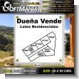 Rotulo Publicitario Banner de Vinil de Corte con Ojetes de Metal para Amarrar con Texto Duena Vende, Lotes Residenciales para Bienes Raices marca Softmania Ads de Dimensiones 60x60 Centimetros