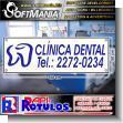 SMRR23050817: Cut Vinyl Banner with Metal Holes to Tie with Text Dental Clinic Advertising Sign for Dental Clinic brand Softmania Advertising Dimensions 59.1x19.7 Inches