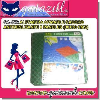 Lee el articulo completo ALFOMBRA ARMABLE ANTIDESLIZANTE DE CAUCHO 8 PANELES DE (30X30 CENTIMETROS)