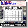 SMRR22101031: Acrylic Plastic Structure Folded and Glued with Cutting Vinyl Lettering with Text Diary Role Assignment Board Advertising Sign for Industrial Factory of Plastic Products brand Rapirotulos Dimensions 34.6x27.6 Inches