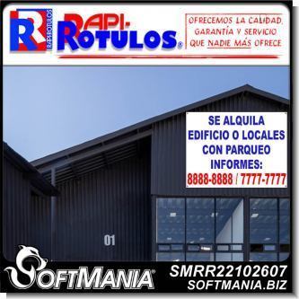 SMRR22102607:    FULL COLOR BANNER WITH METAL HOLES TO TIE WITH TEXT BUILDING OR PREMISES FOR RENT WITH PARKING ADVERTISING SIGN FOR REAL ESTATE BRAND RAPIROTULOS DIMENSIONS 78.7X59.1 INCHES