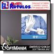 SMRR22120624: Pvc Plastic 10 Mm with Opaque Adhesive Printing with Text Doctor Puts on Glove Advertising Sign for Insurance Agency brand Rapirotulos Dimensions 16.5x16.5 Inches