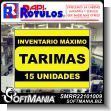 SMRR22101009: Adhesive Labels to Identify Products with Text Maximum Pallet Inventory 15 Units Advertising Sign for Industrial Factory of Plastic Products brand Rapirotulos Dimensions 11x8.7 Inches