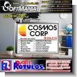 SMRR23082925: Acrylic Light Box Double Sided with Text Cosmos Corp Advertising Sign for Travel Agency brand Softmania Rotulos Dimensions 48x35.4 Inches
