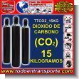 TTCO2_15KG: Cilindro de Gas de Rotacion Dioxido de Carbono (co2) de 15 Kilogramos con Recarga Incluida