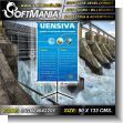 Full Color Banner with Tubular Frame with Text Uensive Mission and Vision of Services Offered Advertising Material for Hydroelectric Production Plant brand Softmania Ads Dimensions 35.4x52.4 Inches