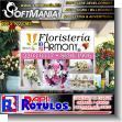 SMRR23100317: Iron Sheet with Full Color Adhesive Vinyl Labeling with Text Armony Flowers Advertising Sign for Flower Shop brand Softmania Rotulos Dimensions 78.7x48 Inches