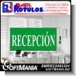 SMRR22092301: ROTULO PUBLICITARIO PREFABRICADO PVC 3 MILIMETROS TEXTO RECEPCION PARA CONSUL