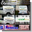 SMRR23051012: Advertising for Company Vehicle Fleet Double Sided with Text Colex Messaging and Package Delivery Advertising Sign for Delivery and Shipping Company brand Softmania Advertising Dimensions 16.4x4.9 Foot