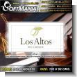 SIGN24050619: Full Color Banner with Tubular Frame with Text Los Altos del Cacique Advertising Sign for Law Firm brand Softmania Ads Dimensions 75.6x36.2 Inches
