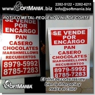 Rotulo Metalico Pequeno Vinil de Corte