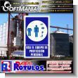 SMRR23082908: Pvc 3 Millimeters with Full Color Printing with Text Use Personal Protective Equipment Advertising Sign for Food Factory brand Softmania Rotulos Dimensions 11.8x19.7 Inches