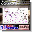 SMRR23042231: Cut Vinyl Decal Sticker with Text French Themed Wall Decoration Advertising Sign for Tourism Company brand Softmania Advertising Dimensions 12.9x8.4 Foot