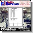 SMRR22100503: White Melamine Board with Cut Vinyl Lettering with Text Kanban Board Material Polypropylene Advertising Sign for Industrial Factory of Plastic Products brand Rapirotulos Dimensions 43.3x59.1 Inches
