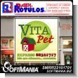 SMRR22101701: Adhesive Labels to Identify Products with Text Food for Pets Home Service Advertising Sign for Delivery and Shipping Company brand Rapirotulos Dimensions 3.1x3.1 Inches
