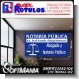 ROTULO PUBLICITARIO PVC 3 MILIMETROS CON ROTULACION FULL COLOR PARA BUFETE DE ABOGADOS MARCA RAPIROTULOS DE DIMENSIONES 1.5X0.8 METROS
