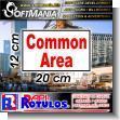 SMRR23080812: Iron Sheet with Cut Vinyl Lettering with Text Common Area Advertising Sign for Construction Company brand Softmania Advertising Dimensions 7.9x4.7 Inches
