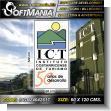 SIGN24042617: Pvc 3 Millimeters with Full Color Printing with Text Ict, Costa Rican Tourism Institute Advertising Sign for Public Institution brand Softmania Ads Dimensions 23.6x47.2 Inches